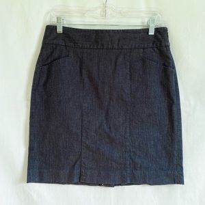 LOFT Outlet | Lightweight Stretch Denim Mini Pencil Skirt w/ 2 Front Pockets